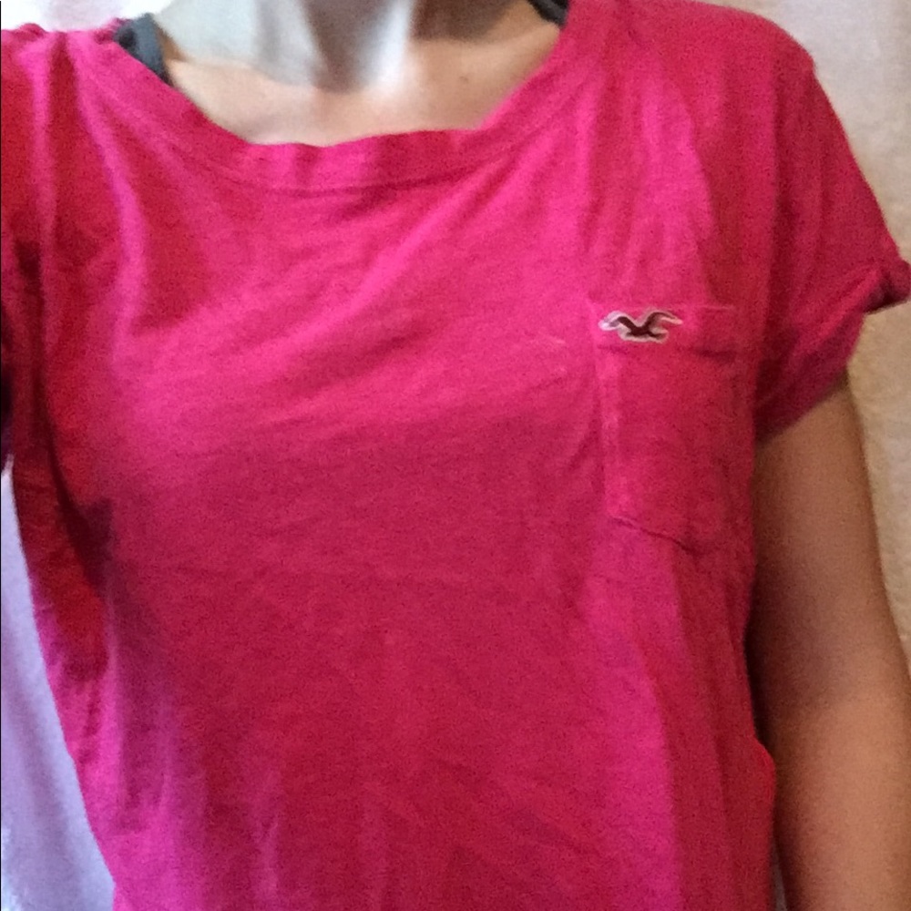 Pink Hollister Crop Top